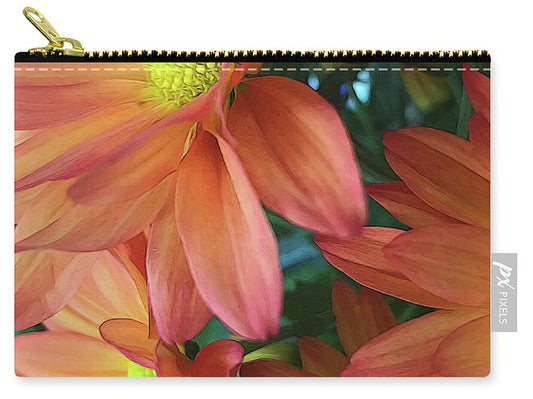 Cream and Pink Daisies Close Up - Carry-All Pouch
