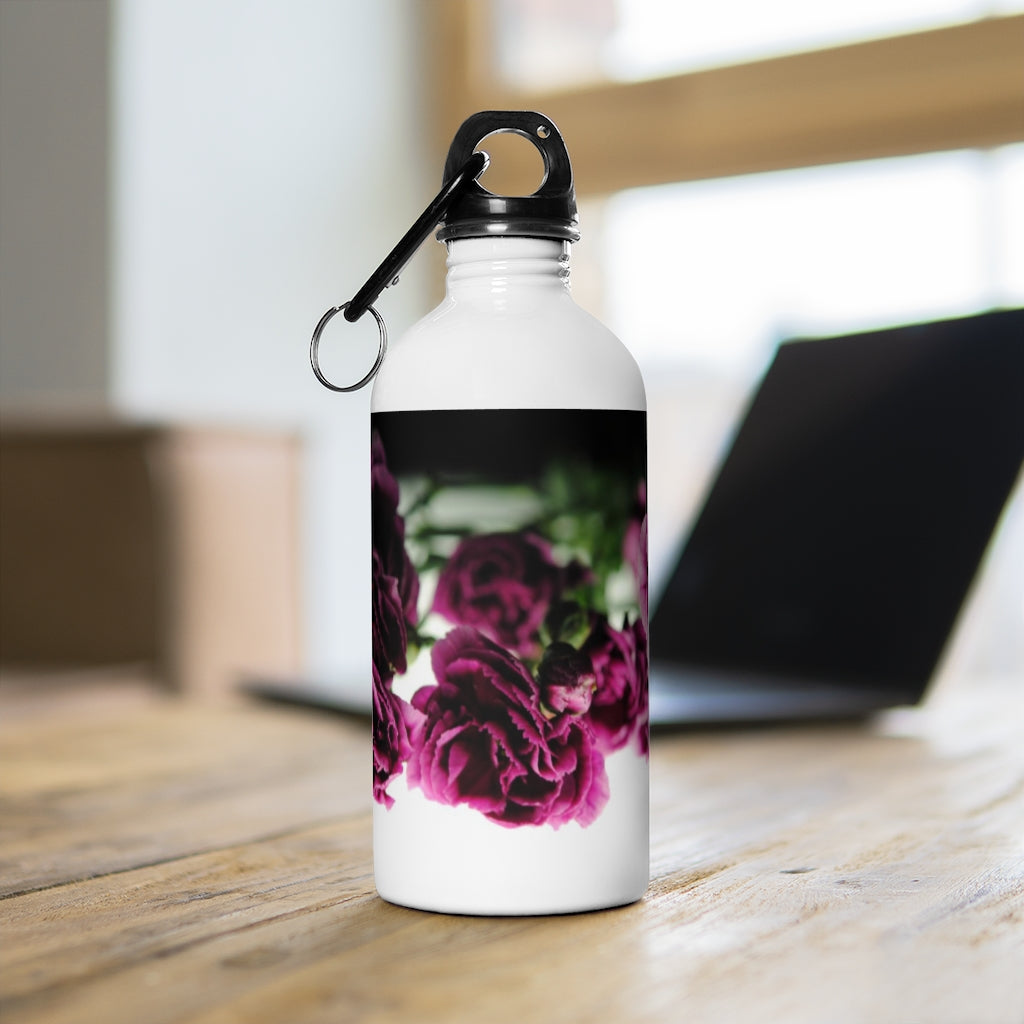 Purple Carnations Stainless Steel Water Bottle