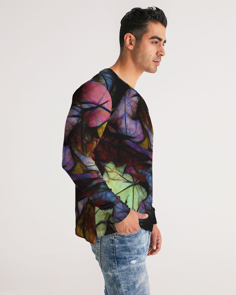 Fall Leaves Abstract Men's Long Sleeve Tee