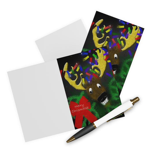 Merry Chrismoose Greeting Cards (5 Pack)