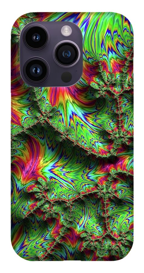Green Feather Fractal - Phone Case
