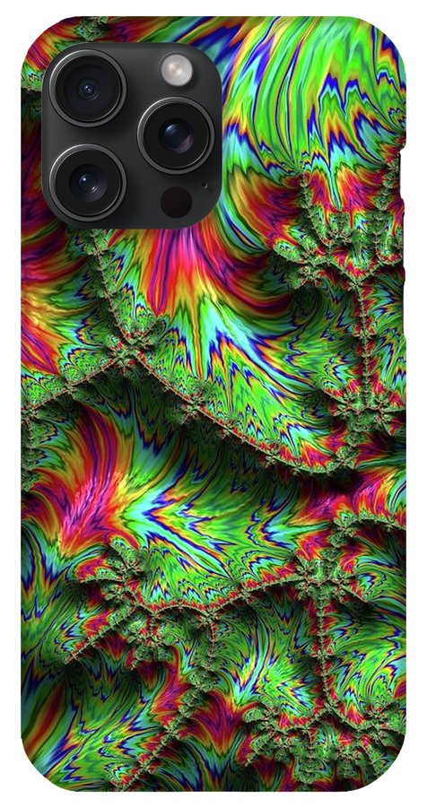 Green Feather Fractal - Phone Case