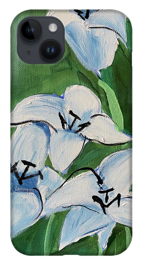 Lilies In Blue - Phone Case