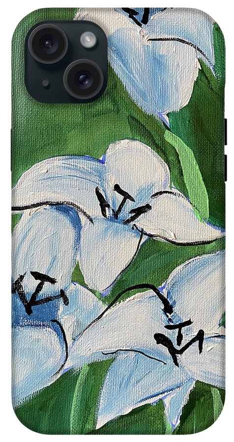 Lilies In Blue - Phone Case