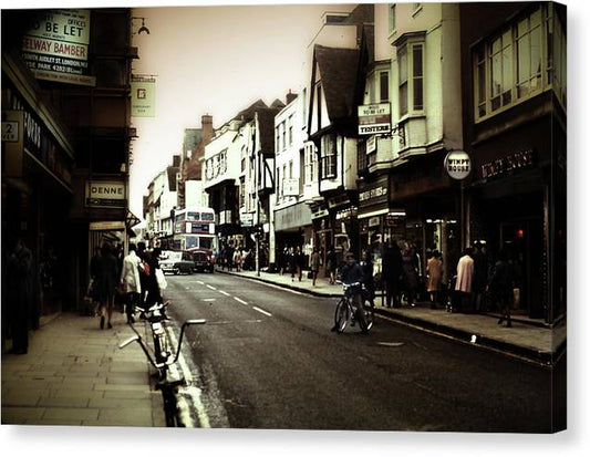 London Street With Bicycles - Canvas Print