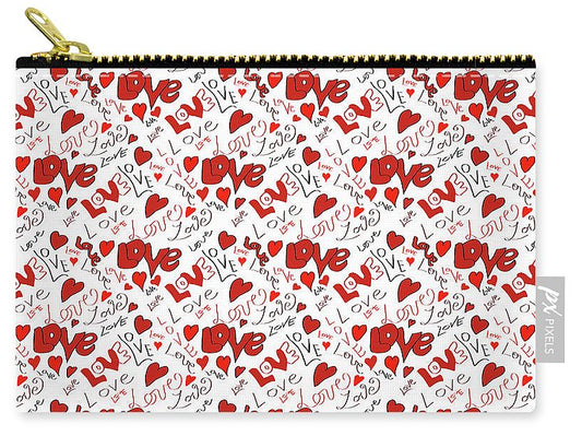 Love and Hearts - Zip Pouch