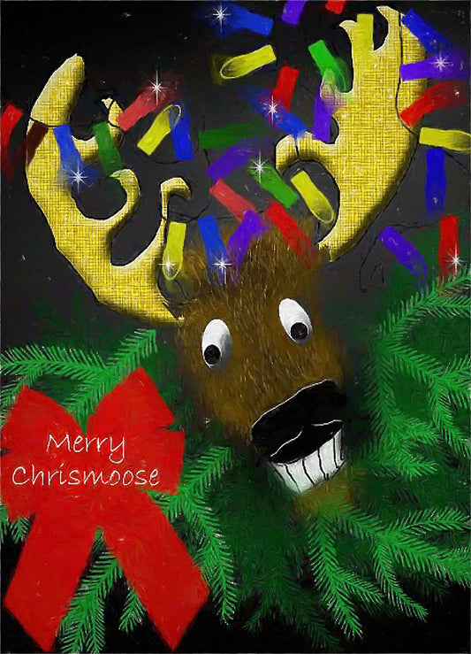 Merry Chrismoose Digital Image Download