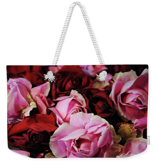 Pink and Red Roseheads - Weekender Tote Bag
