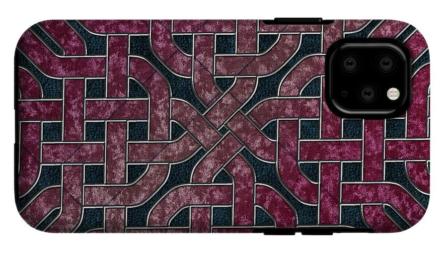 Pink Velvet Celtic Knot Square - Phone Case