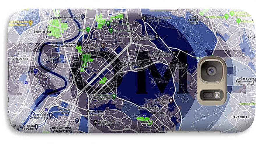 Rome Map Art - Phone Case