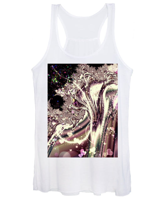 Sometimes I can See Your Soul Liquid Silver Fractal - Women's Tank Top