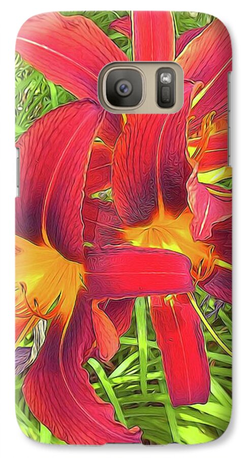 Three Red Tiger Lilies - Phone Case