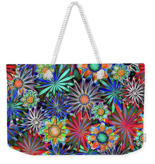 Tropical Daisies Collage - Weekender Tote Bag