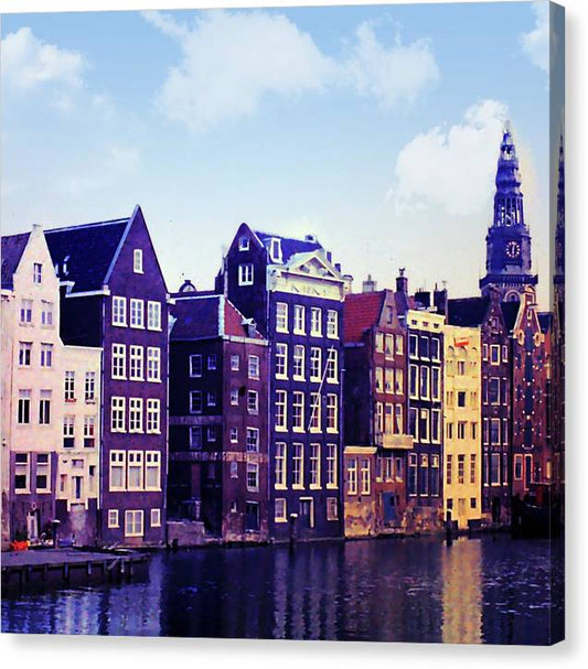 Vintage Travel Amsterdam - Canvas Print