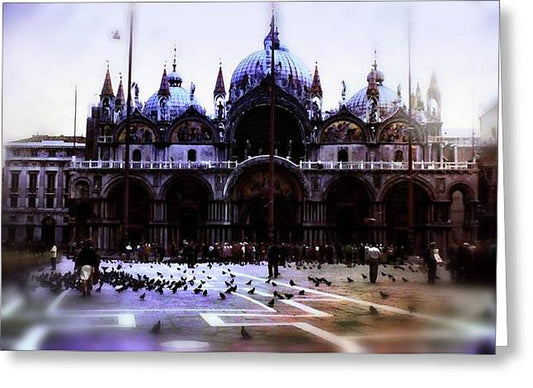 Vintage Travel Cathedral San Marco - Greeting Card