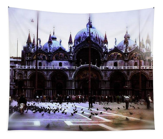 Vintage Travel Cathedral San Marco - Tapestry
