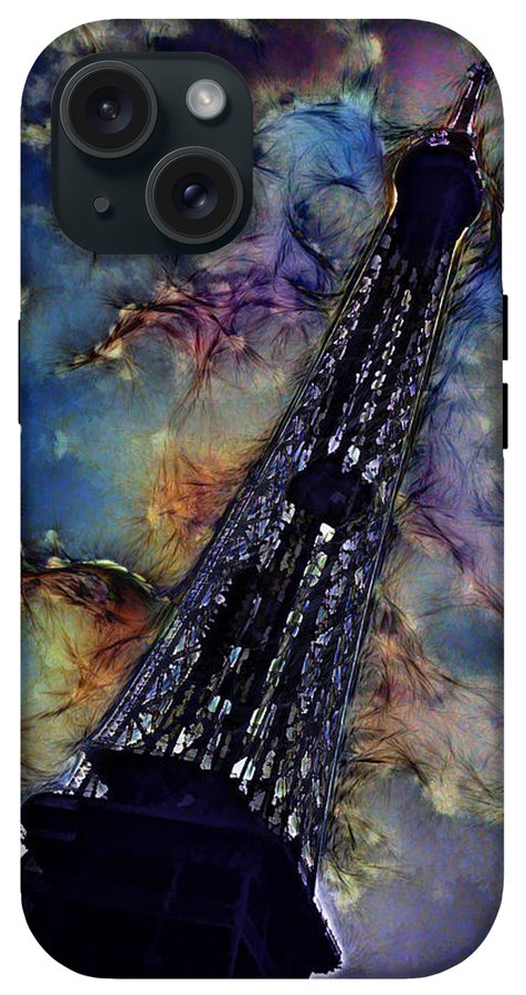 Vintage Travel Eiffel Tower Abstract - Phone Case