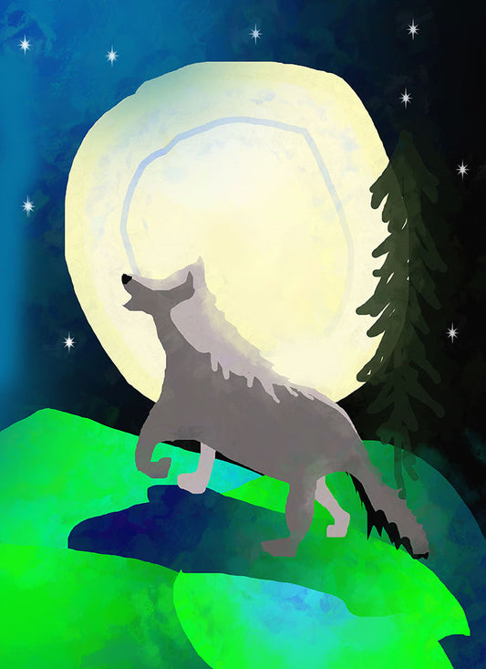 Wolf Moon Digital Image Download