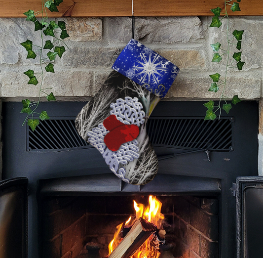 Just Sold!  My Celtic Knot Snowman Christmas Stocking on My Art Of Where Store