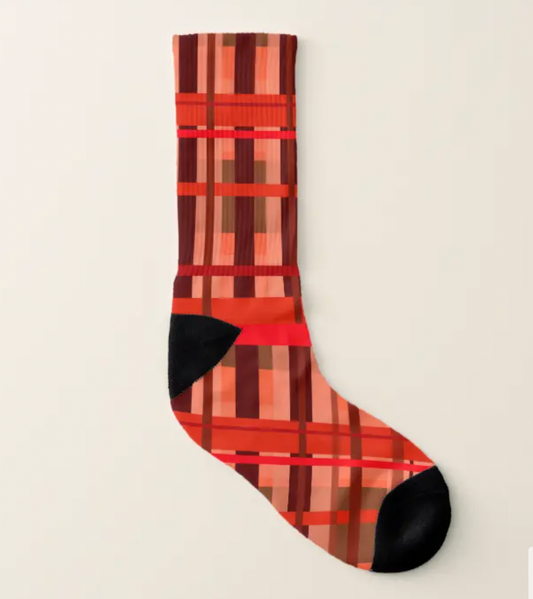 Just Sold!  Fall Plaid Socks on my Zazzle store