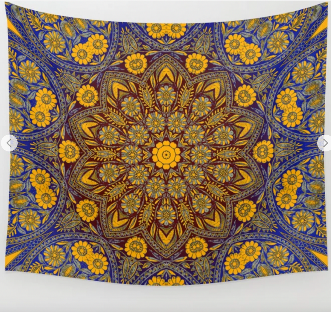 Just Sold! Vintage Moroccan Tile Wall Tapestry on Society 6
