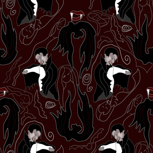 Vampire Pattern Anamorphic Tessellation