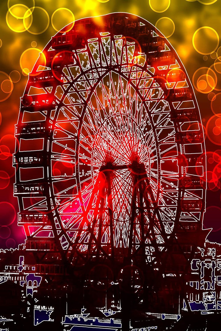 Bokeh Light Ferris Wheel