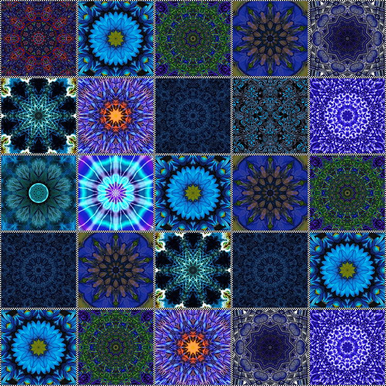 Blue Crazy Quilt