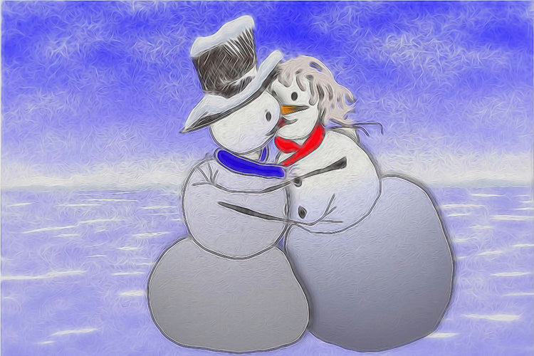 Kissing Snowman