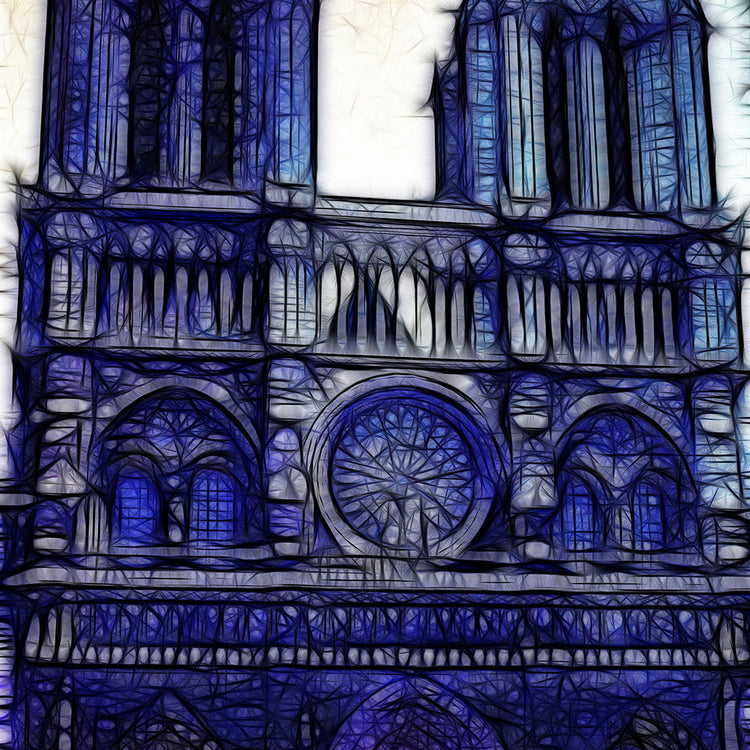 Notre Dame Cathedral In Blue