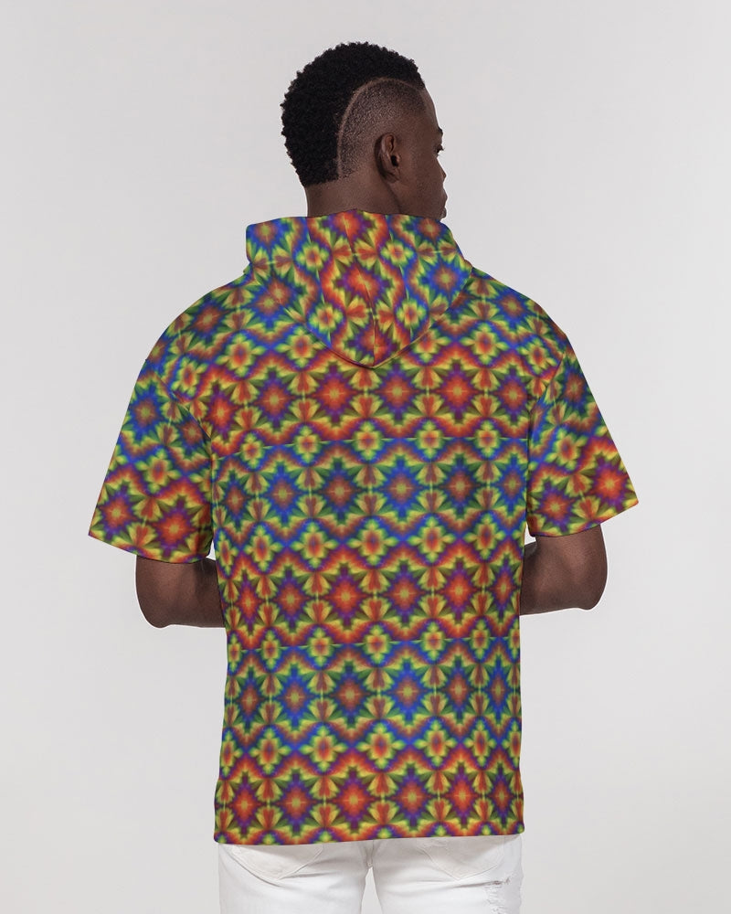 Carnival Kaleidoscope Men's All-Over Print Premium Heavyweight Short Sleeve Hoodie