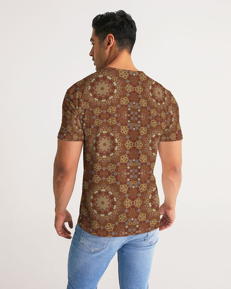 Checkered Star Geometry Men's All-Over Print Tee