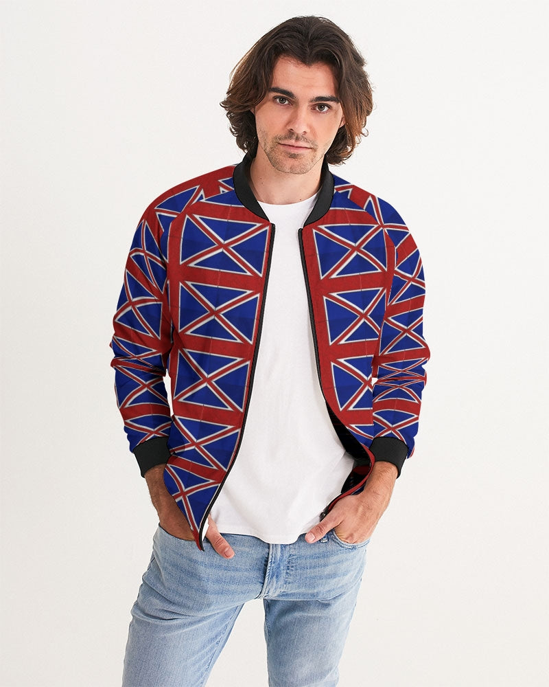 British Flag Pattern Men's All-Over Print Bomber Jacket