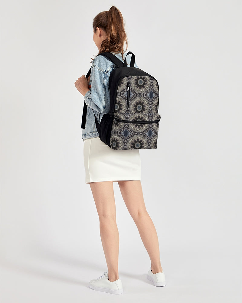 Cathedral Kaleidoscope Duo-Zip Front Canvas Backpack