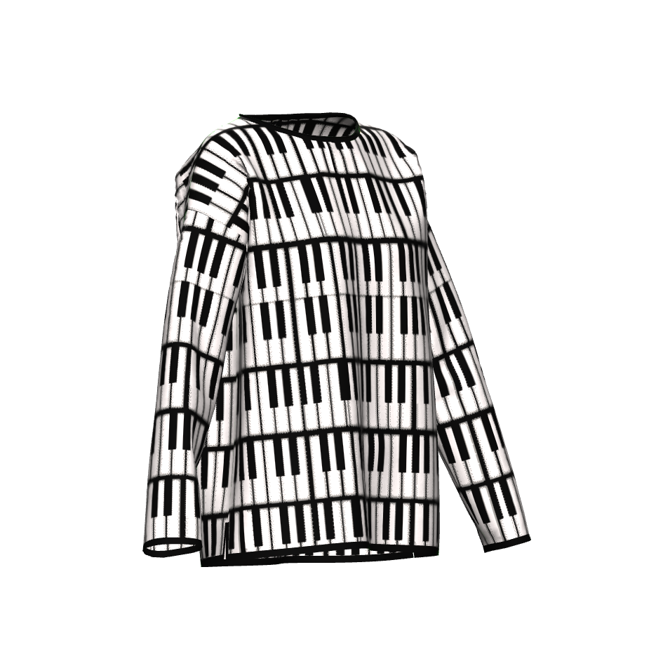 Piano Keys Pattern Sweater