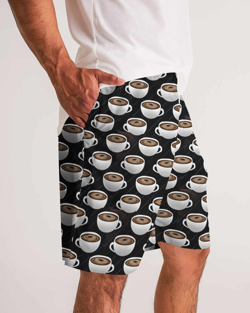 Coffee Pattern Men's All-Over Print Jogger Shorts