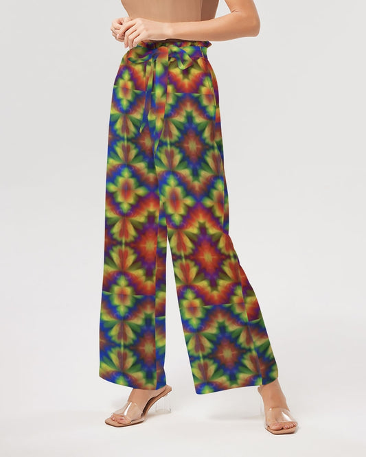 Carnival Kaleidoscope Women's All-Over Print High-Rise Wide Leg Pants