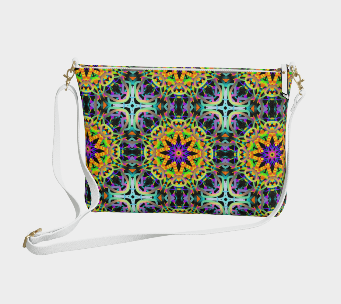 Carnival Kaleidoscope Vegan Crossbody Purse