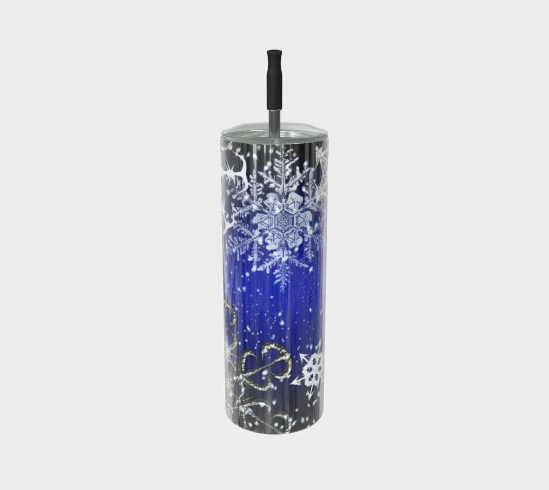 Snowflakes at Night Stainless Steel Tumbler