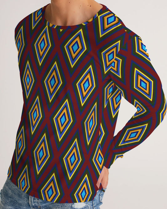 Colorful Diamonds Men's All-Over Print Long Sleeve Tee