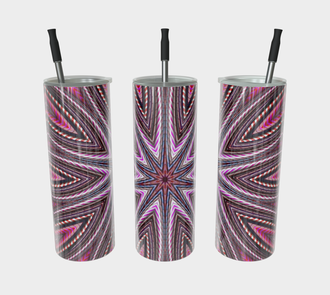 Candy Cane Kaleidoscope Stainless Steel Tumbler