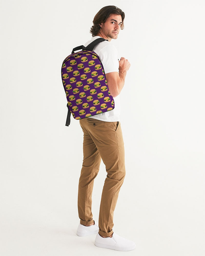 Cheeseburger Pattern Large Backpack