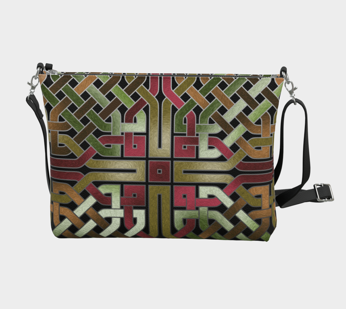 Earthtone Celtic Knot Vegan Crossbody Purse