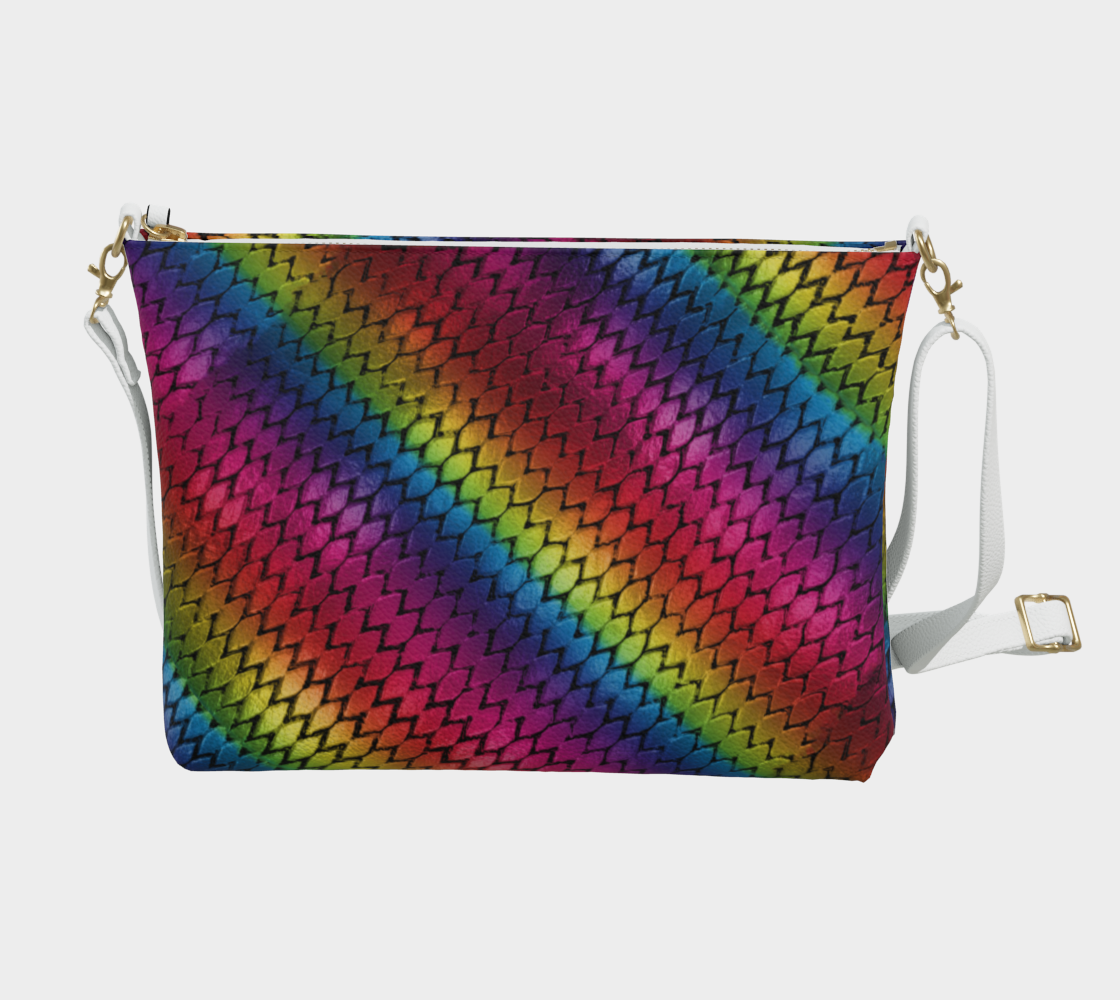 Rainbow Dragon Scales Vegan Crossbody Purse