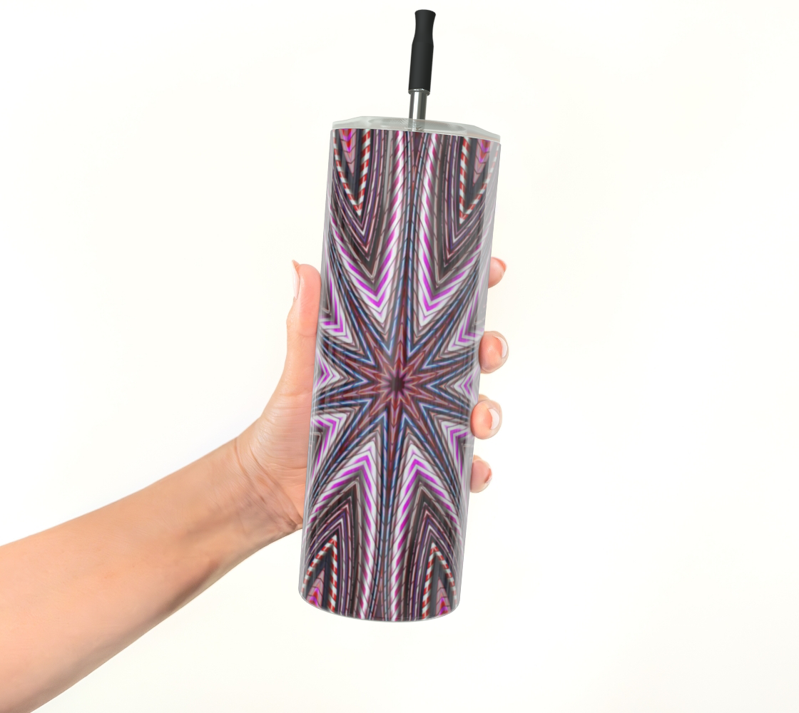 Candy Cane Kaleidoscope Stainless Steel Tumbler