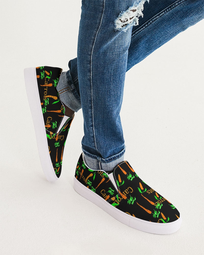 Carrots Pattern Men's Slip-On Canvas Shoe