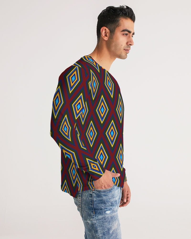 Colorful Diamonds Men's All-Over Print Long Sleeve Tee