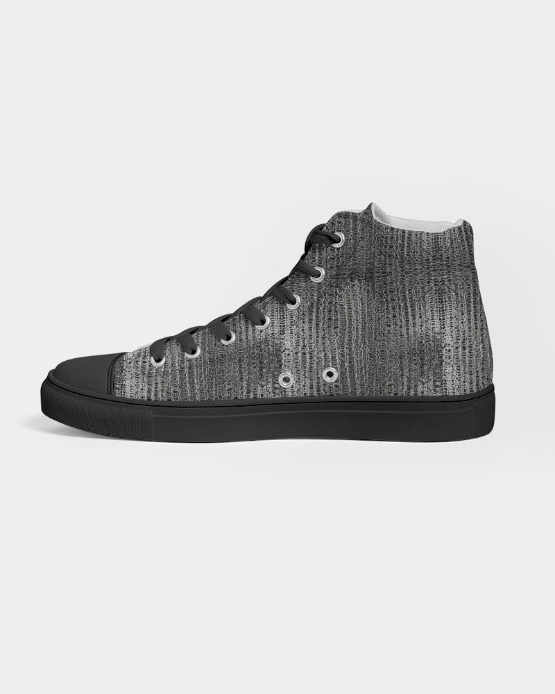 Chainmaille Men's Hightop Canvas Shoe - Black