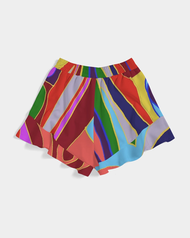 May Afternoon Women's All-Over Print Ruffle Shorts