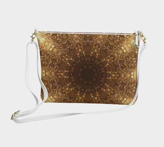 Gold Kaleidoscope Vegan Crossbody Purse